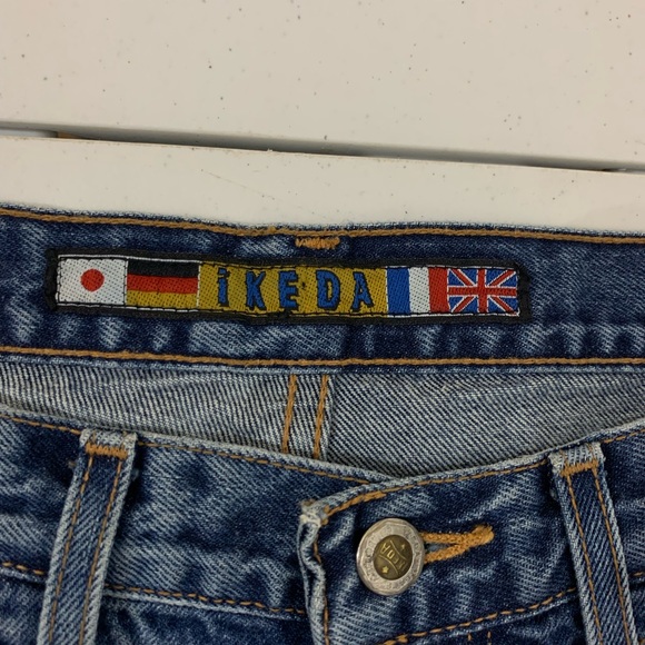 Ikeda Jeans Straight Classic Wash Denim 33w Vintage - Picture 5 of 10